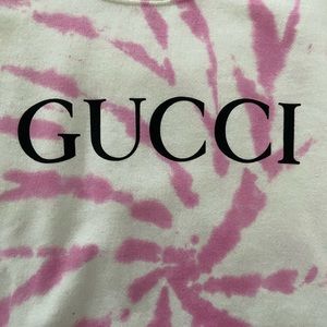 Pink tie dye gucci sweater